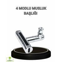 4 Fonksiyonlu Musluk Başlığı 360 Derece Dönebilen Ve Su Tasarruflu