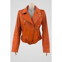 Tannery Leather Kadın Deri Ceket Turuncu N-1025
