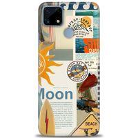 Realme C25s Kılıf HD Baskılı Kılıf - Moon + Tam Ekran Koruyucu