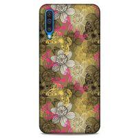 Samsung Galaxy A50 Kılıf Kelebek Etkisi (37) Silicone Cover Beyaz Açık Yeşil
