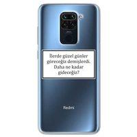 Xiaomi Redmi Note 9 Kılıf HD Yazı Baskılı Silikon Arka Kapak - Yazı 7
