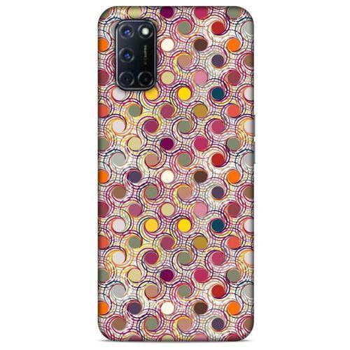 Oppo A52 Kılıf Pastel Renkler (36) Glitter Kılıf Sarı Pembe