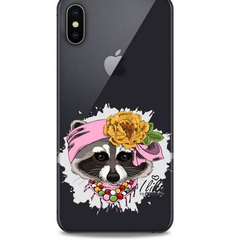 Zoologix (44) Apple iPhone XS Max Şeffaf Kılıf Silikon Desenli