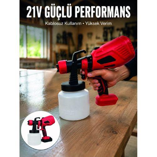 800 Ml Geniş Hazne İle Kesintisiz Boya Uygulaması