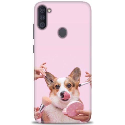 Samsung Galaxy M11 Kılıf HD Baskılı Kılıf - Sevimli Köpek + Tam Ekran Koruyucu