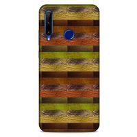 Huawei Honor 20 Lite Kılıf Patchwork (48) Bumper Kılıf Kahve Yeşil