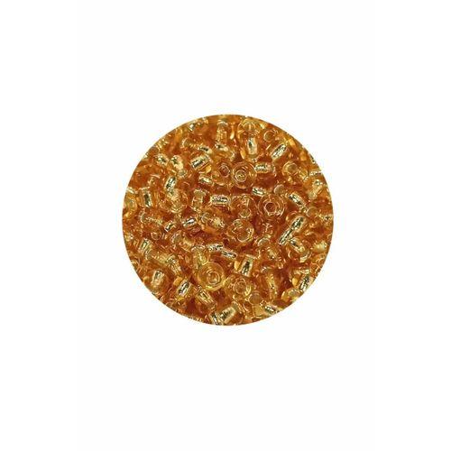 Dökme Cam Kum Boncuk (8/0) 3 mm - 20 Gram - Şeffaf Koyu Sarı - BNC176