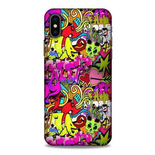 Graffitix (6) Desenli Silikon Kapak Apple Iphone X Kılıf