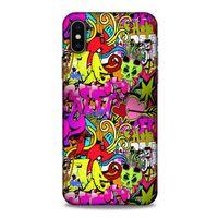 Graffitix (6) Desenli Silikon Kapak Apple Iphone X Kılıf