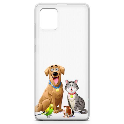 Samsung Galaxy A81 Kılıf Gülen Patiler Arka Kapak Koruma Desenli Full Koruyucu