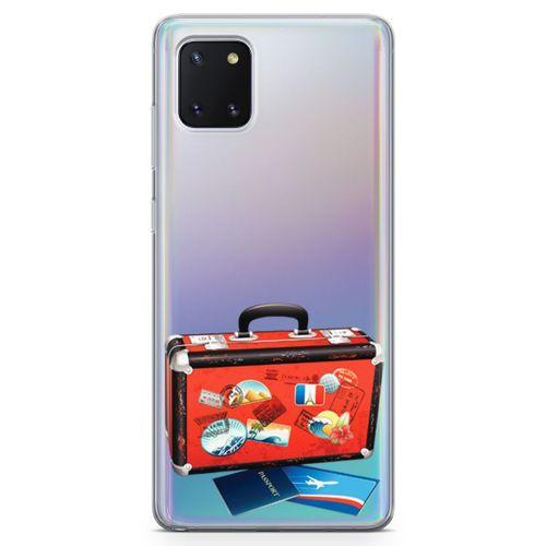 Samsung Galaxy A81 Kılıf Turistik Valiz Arka Kapak Koruma Desenli Full Koruyucu