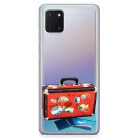 Samsung Galaxy A81 Kılıf Turistik Valiz Arka Kapak Koruma Desenli Full Koruyucu