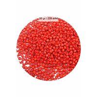 Koyu Turuncu Renk 4 mm Yaklaşık 220 adet/20 gram Cam Boncuk Oya Yazma Bileklik ve Kolye