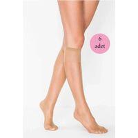 6 Adet Süper Ince 15 Den Mat Pantolon Çorabı Bronz