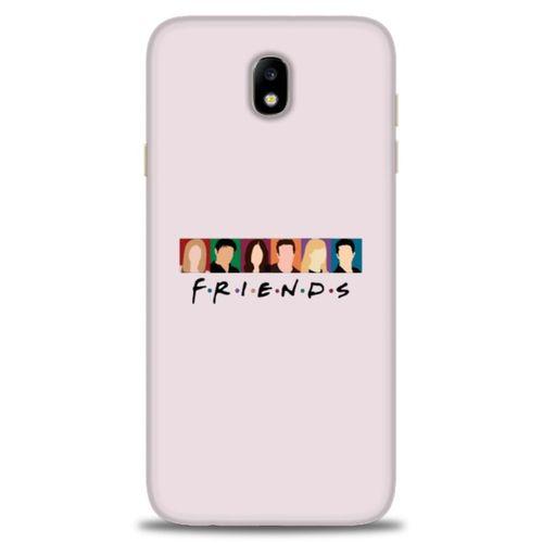 Samsung Galaxy J7 Pro / J730 Kılıf HD Baskılı Kılıf - Renkli Friends + Tam Ekran Koruyucu