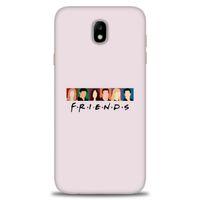 Samsung Galaxy J7 Pro / J730 Kılıf HD Baskılı Kılıf - Renkli Friends + Tam Ekran Koruyucu