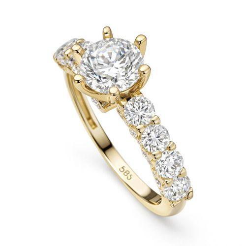 14 Ayar Altın Tektaş Yüzük HSM10124