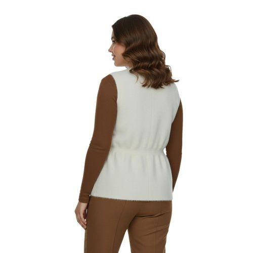 Kadın Düğmeli Sakallı Triko Yelek BGL-ST05076