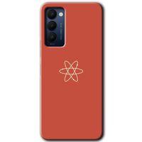 Tecno Camon 18T Kılıf HD Desen Baskılı Arka Kapak+Temperli Cam - Atom