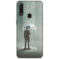 Oppo A31 Kılıf Depresyon (49) Ultra Silikon Kılıf Sarı Yeşil