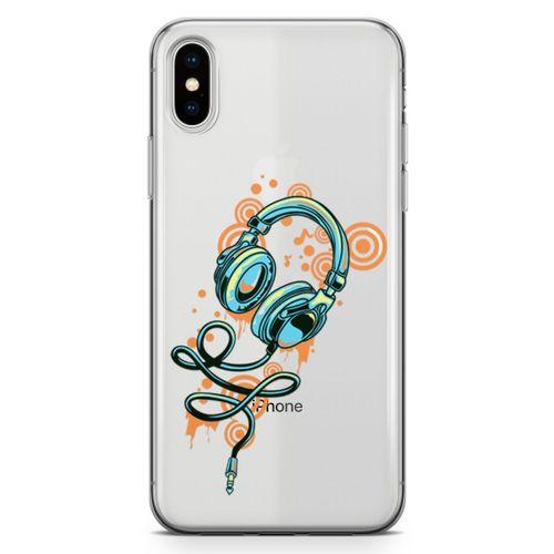 Apple iPhone X Kılıf Dj Kulaklığı Arka Kapak Koruma Desenli Full Koruyucu
