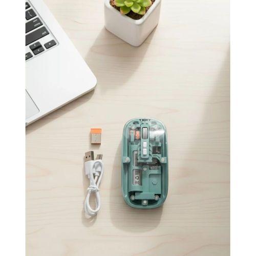 Bluetooth Ve 2.4g Usb Destekli Pilli Kablosuz Şeffaf Mouse
