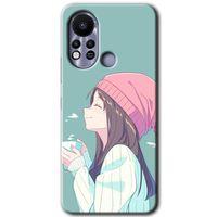 İnfinix Hot 11s Kılıf HD Desen Baskılı Arka Kapak - Happy Girl