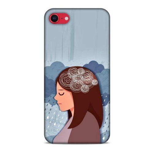 Apple iPhone SE 2020 Kılıf Depresyon (30) Silicone Case Şeker Pembe Sarı
