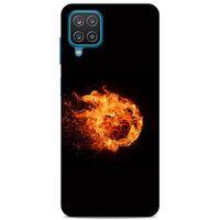 Lopard Samsung Galaxy A12 Uyumlu Kılıf FireX (29) Arka Koruma Kılıfı Ateş Topu