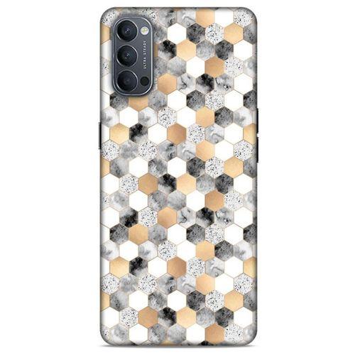 Mermer Desenli (50) Tema Shockproof Kılıf Koyu Gri Oppo Reno 4 Kılıf