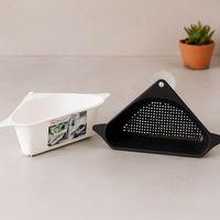 Süzgeçli Lavabo Köşe Rafı Vantuzlu Plastik