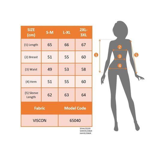 Kadın Uzun Kollu Bisiklet Yaka Viskon Bluz