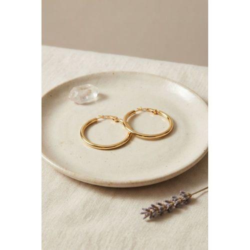 316L Çelik Gold Renk 28 mm Halka Küpe