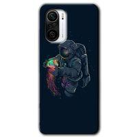 Poco F3 Kılıf HD Desen Baskılı Arka Kapak - Astronot Kıyafeti + Kırılmaz Cam