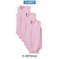 Pembe Askılı Body Zıbın 2-7 YAŞ Çocuklar İçin (3 ADET) Alttan Çıtçıtlı Özel Gereksinimli-D
