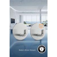 2'li Banyo ve Mutfak Askı Seti - SUS304 Lazer Kesim Çelik  Ultra Güçlü Yapışkanlı Askı