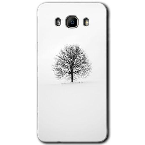 MRCİLETİSİM Samsung Galaxy J7 2016 Kılıf HD Desen Baskılı Arka Kapak + Temperli Cam - Alone Tree