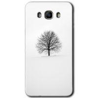 MRCİLETİSİM Samsung Galaxy J7 2016 Kılıf HD Desen Baskılı Arka Kapak + Temperli Cam - Alone Tree