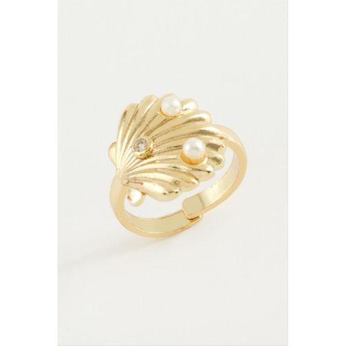 İstiridye İnci Metal Yüzük