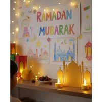 3d Cami Masa Üstü Dekor 2 Pilli Led Mumlu Hediye Set