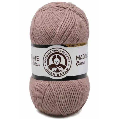 1 Adet Madame Cotton El Örgü İpi Yünü 100 gr 057 Açık Kahve - mudanis