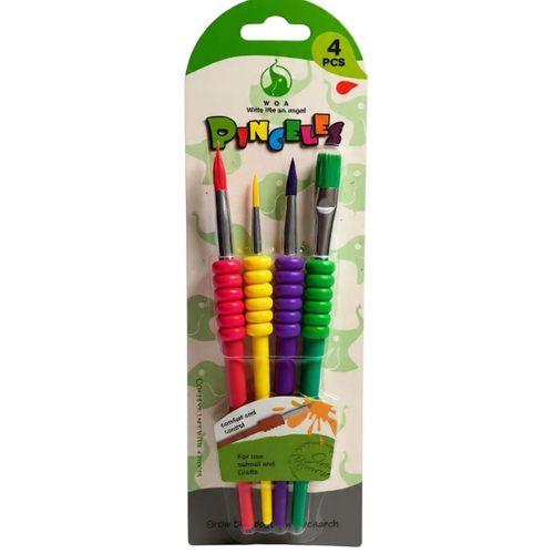 STİLO ART (SET 8) ÇOCUK FIRÇA SETİ RENLİ ( 4'lü )