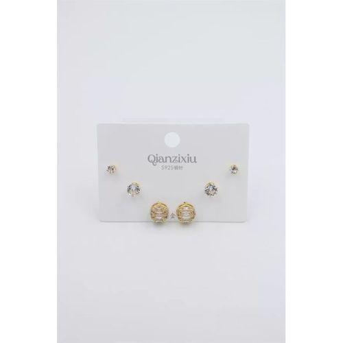 Çoklu Set Küpe - Altın