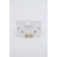 Çoklu Set Küpe - Altın