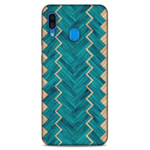 Lopard Samsung Galaxy A30 Uyumlu Kılıf Wood'X (36) Glitter Kılıf Desenli