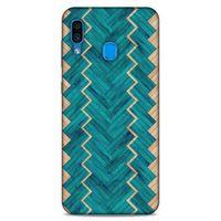 Lopard Samsung Galaxy A30 Uyumlu Kılıf Wood'X (36) Glitter Kılıf Desenli