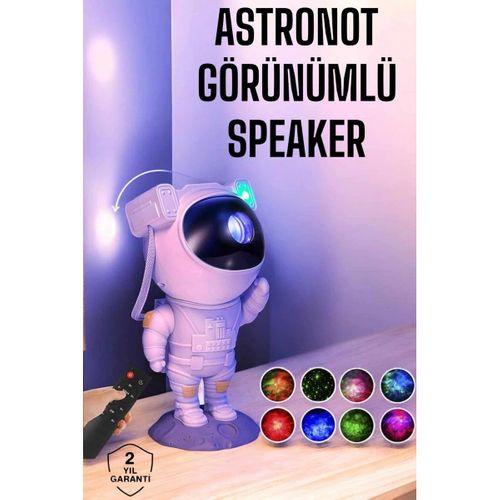 Astronot Bluetooth Hoparlör Gökyüzü Projektör Gece Lambası