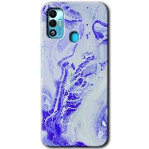 MRCİLETİSİM Tecno Spark 7T Kılıf HD Desen Baskılı Arka Kapak+Temperli Cam - Cranny Liquid Wall