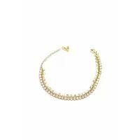 Kalpli Su Yolu Bileklik - Altın