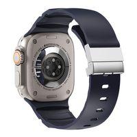 Apple Watch 7 45mm Zore KRD-145 Metal Tokalı Silikon Kordon